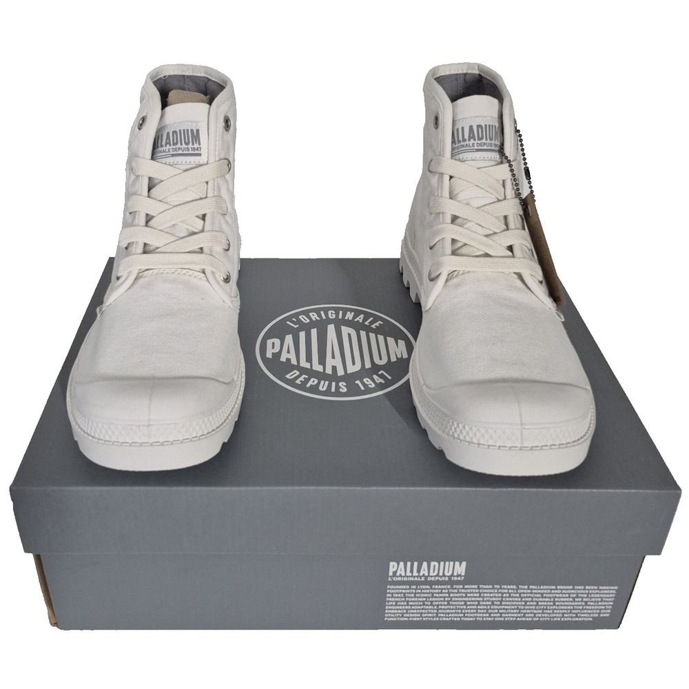 Palladium Pampa HI Boots Womens 9 Med Star White Pampa HI Top Lace Up New in Box - Picture 2 of 9